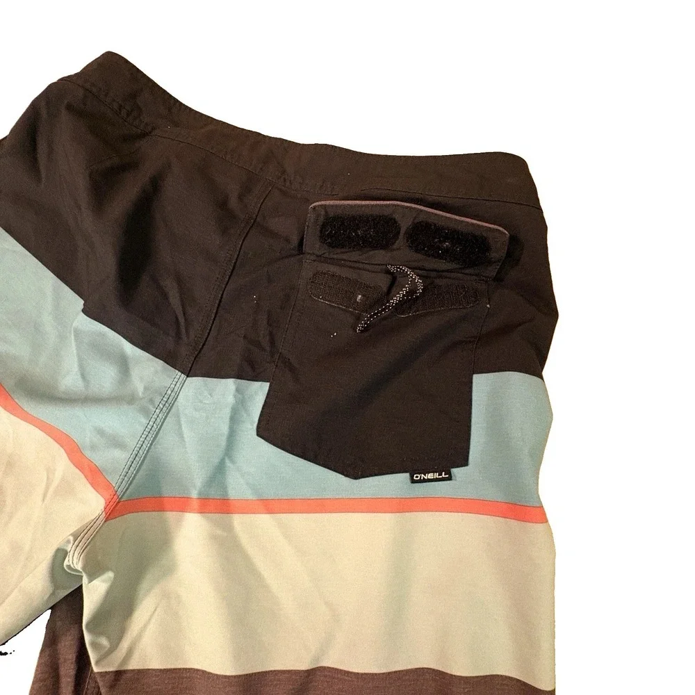 O'NEILL Size 31 Mens Multicolor Stretch Waist Drawstring Swimming Shorts